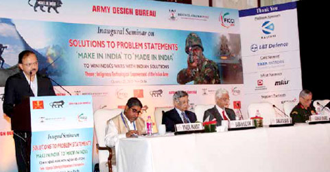 MoS Defence Dr Subhash Bhamre speaking at a seminar in New Delhi