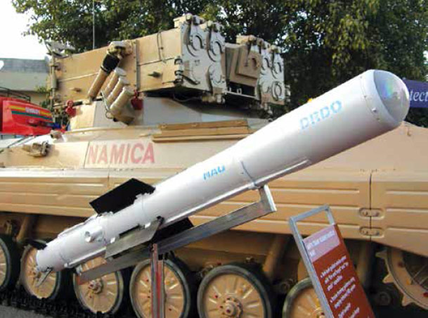 Nag missile with the NAMICA