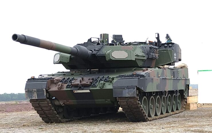 German Army Leopard tank with an installed Trophy APS