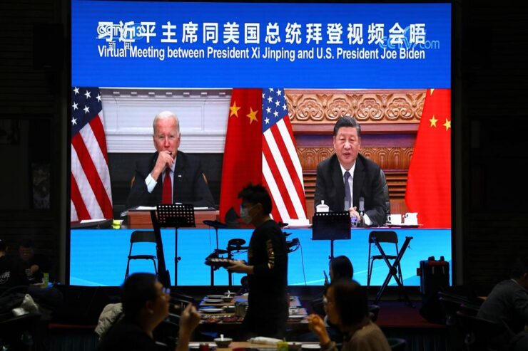 Presidents Joe Biden and Xi Jinping
